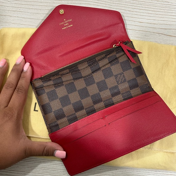 LV Trifold Wallet with Red Interior - Picture 2 of 3
